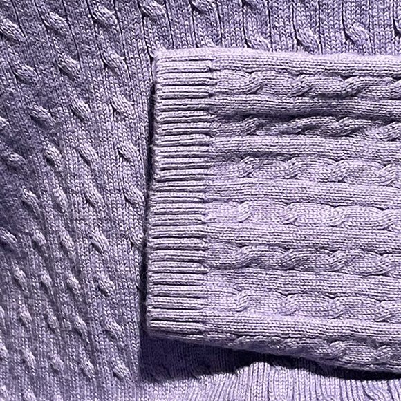 EUC Karen Scott Mock Turtleneck Sweater, Lilac-Purple, Cotton, Petite Small - Picture 4 of 9